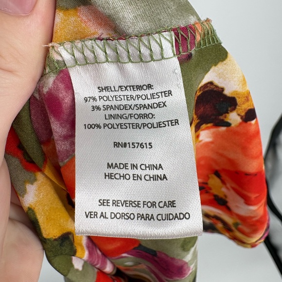 Nicole Miller Green Watercolor Floral Maxi Dress - Picture 6 of 9